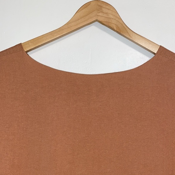 NWT Everly Peach Tan Linen Blend Tunic Top or Mini Dress size Medium - Picture 8 of 11